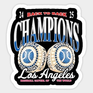 Los Angeles Dodgers World Series 2025 - Los Angeles Dodgers Back To Back Champions 2025 - Los Angeles Dodgers Sticker
